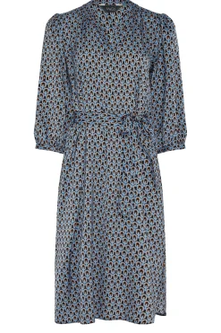 M&Co Womens Blue Geometric Print Tunic Dress><noscript><img width=