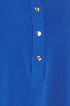 M&Co Womens Blue Half Placket Blouse><noscript><img width=