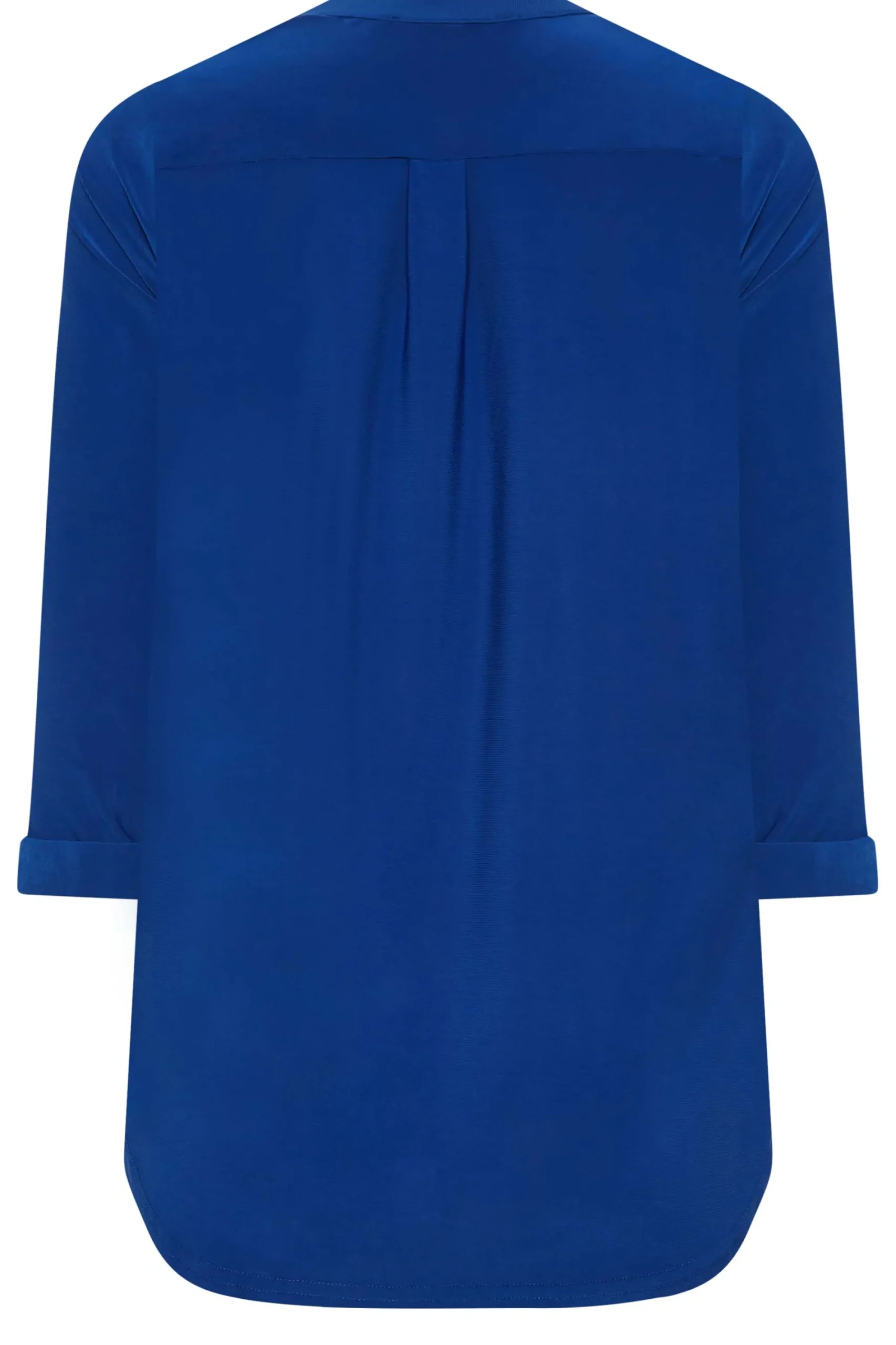 M&Co Womens Blue Half Placket Jersey Shirt>Women Shirts