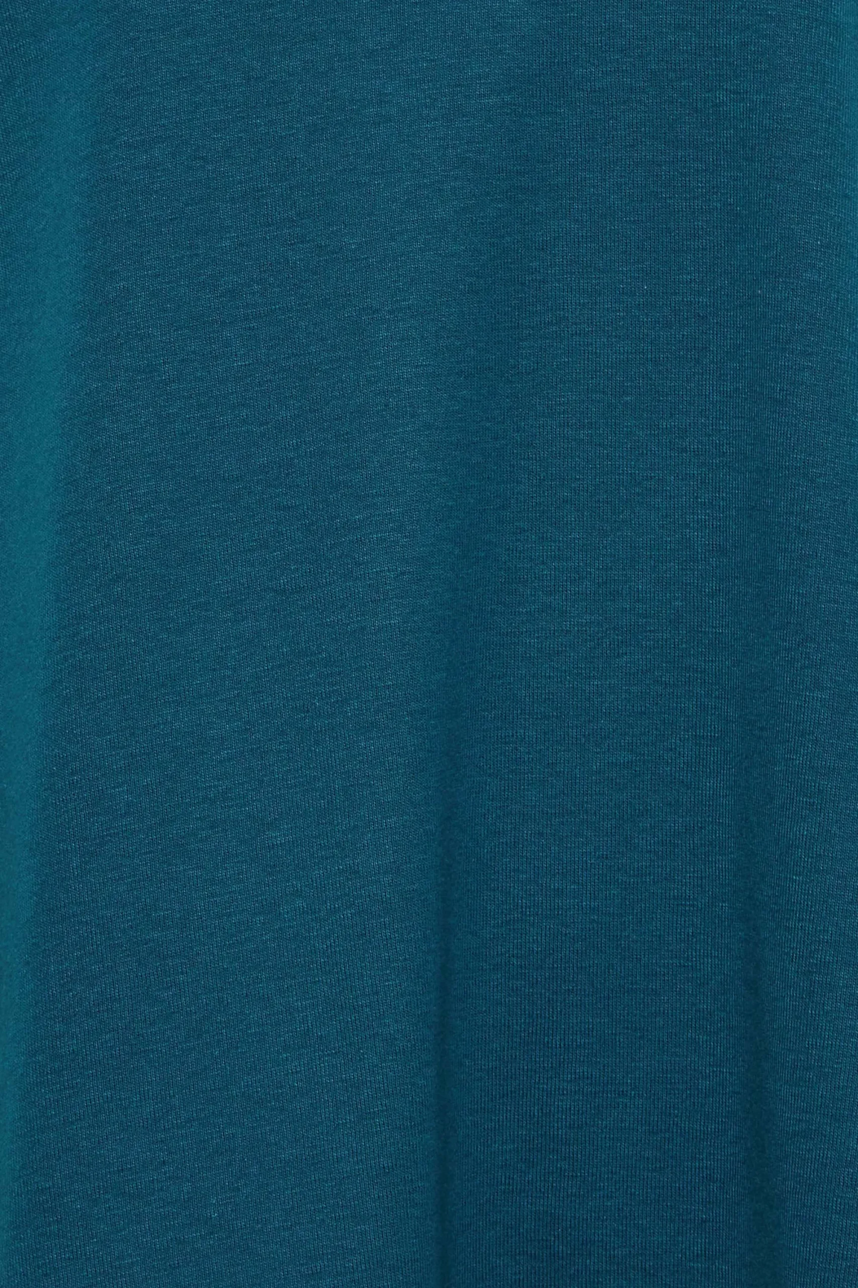 M&Co Womens Blue Long Sleeve Cotton Blend Top>Women T-Shirts