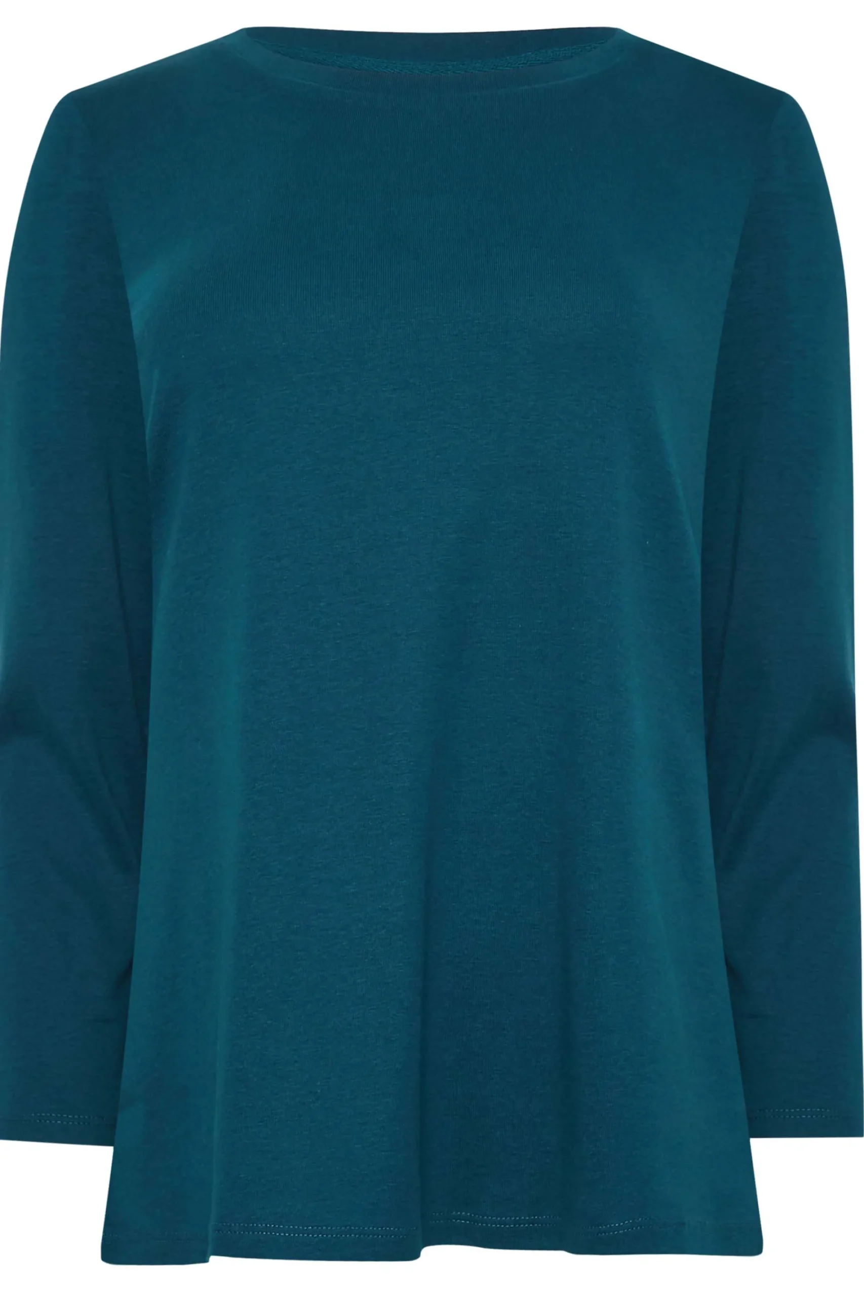 M&Co Womens Blue Long Sleeve Cotton Blend Top>Women T-Shirts
