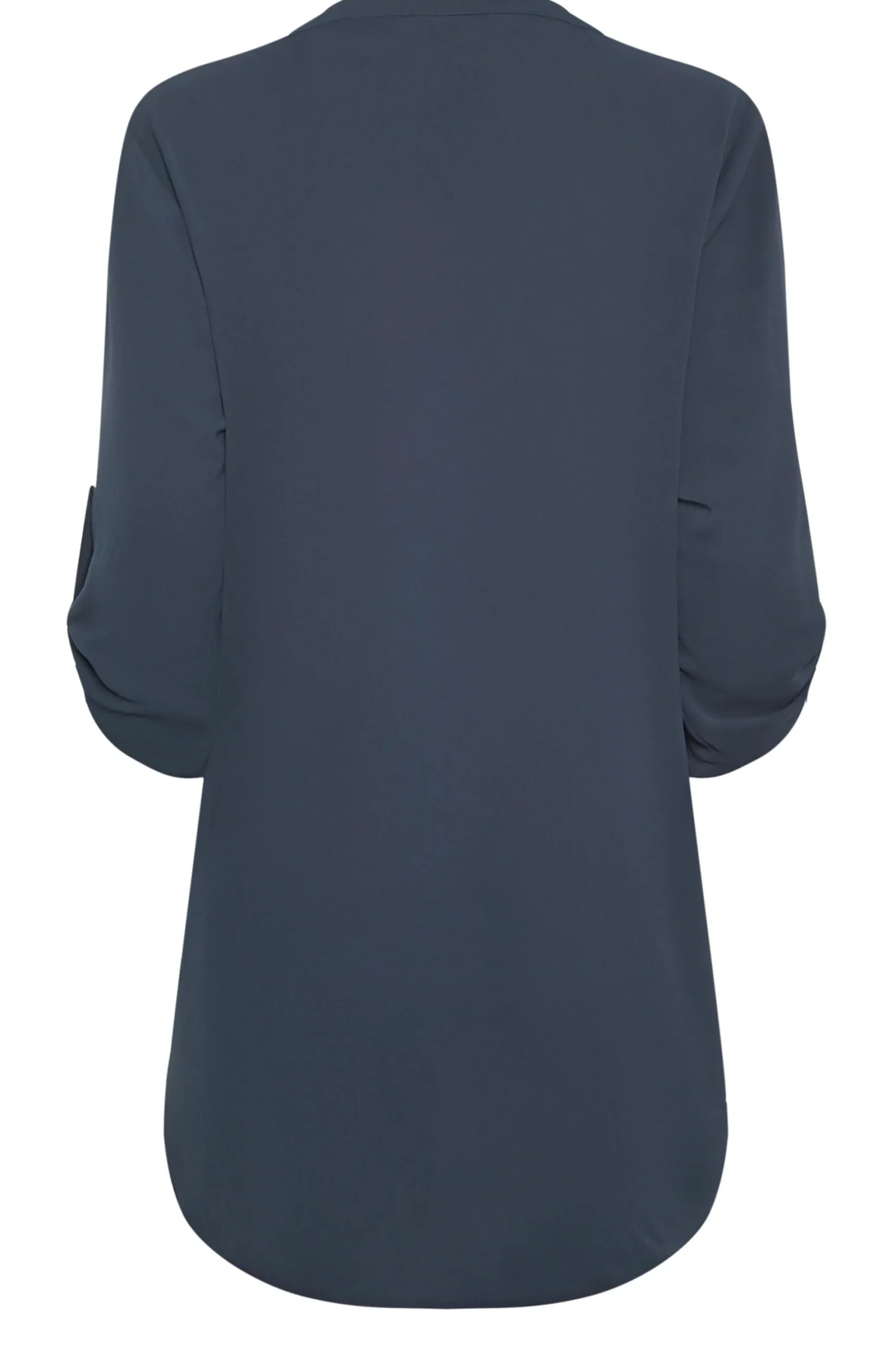 M&Co Womens Blue Long Sleeve Button Blouse>Women Shirts