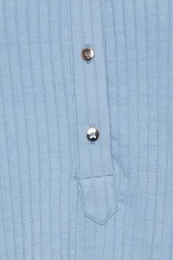 M&Co Womens Blue Ribbed V-Neck Shirt><noscript><img width=