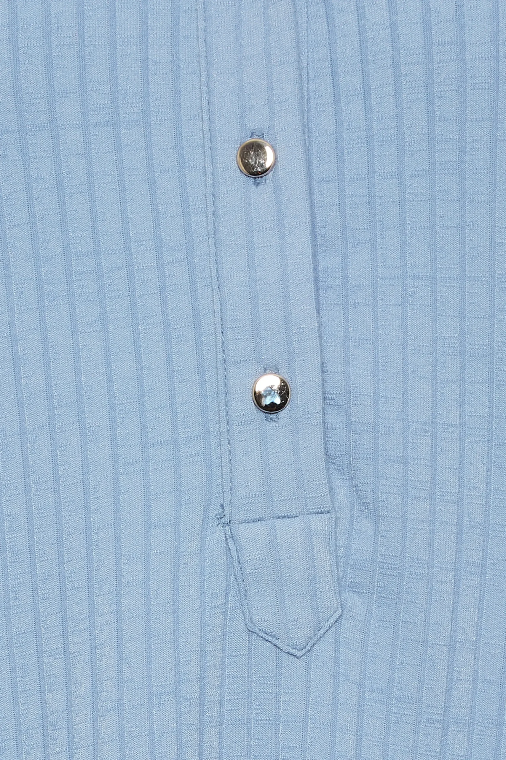 M&Co Womens Blue Ribbed V-Neck Shirt>Women Shirts