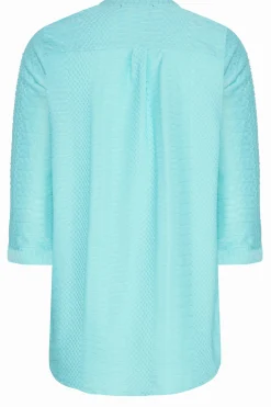 M&Co Womens Blue Textured Placket Shirt><noscript><img width=