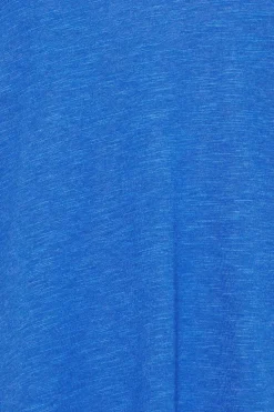 M&Co Womens Blue V-Neck Long Sleeve Cotton T-Shirt><noscript><img width=