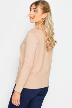M&Co Womens Blush Pink Collared Long Sleeve Cotton Top><noscript><img width=