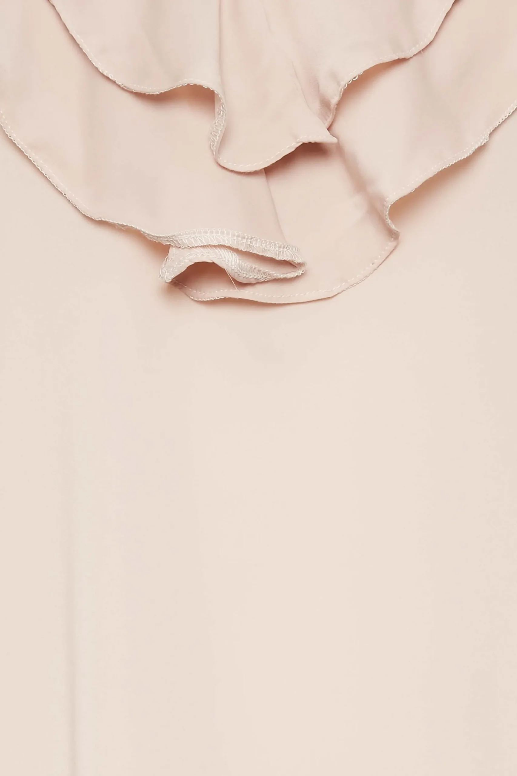 M&Co Womens Blush Pink Frill Front Blouse>Women Short Sleeve Tops