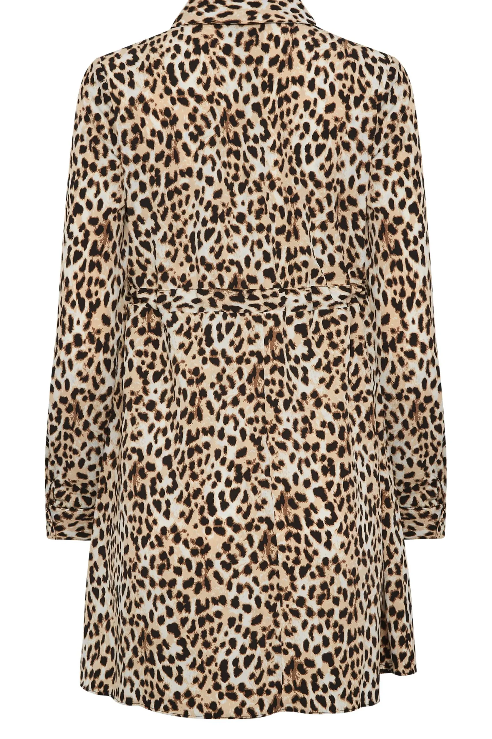 M&Co Womens Brown Animal Print Tie Waist Tunic Shirt>Women Shirts