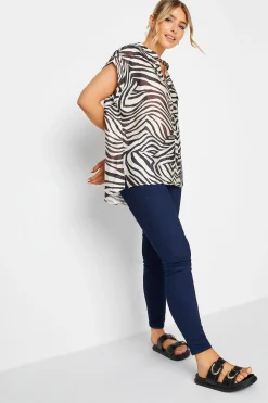M&Co Womens Brown Animal Print Shirt>Women Short Sleeve Tops