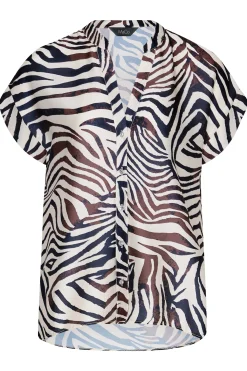 M&Co Womens Brown Animal Print Shirt><noscript><img width=