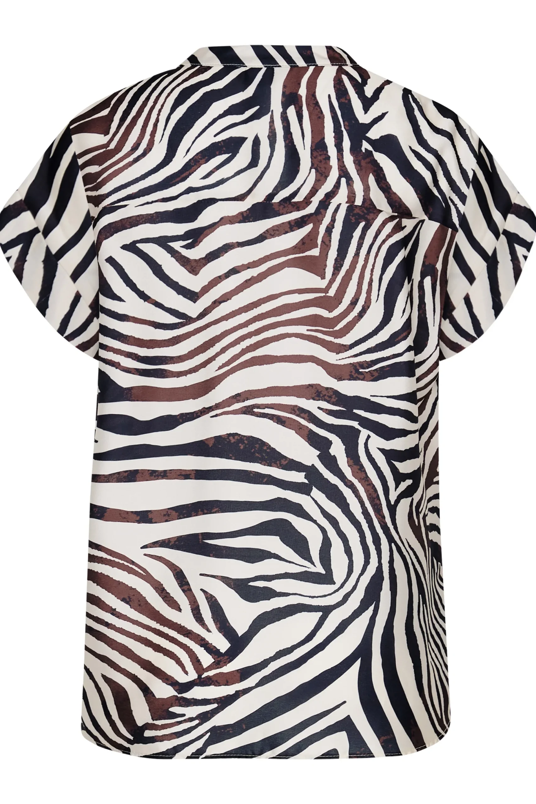 M&Co Womens Brown Animal Print Shirt>Women Short Sleeve Tops