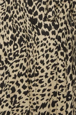 M&Co Womens Brown Leopard Print Midaxi Shirt Dress><noscript><img width=