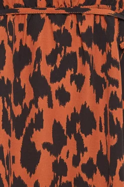 M&Co Womens Brown Leopard Print Smock Dress><noscript><img width=