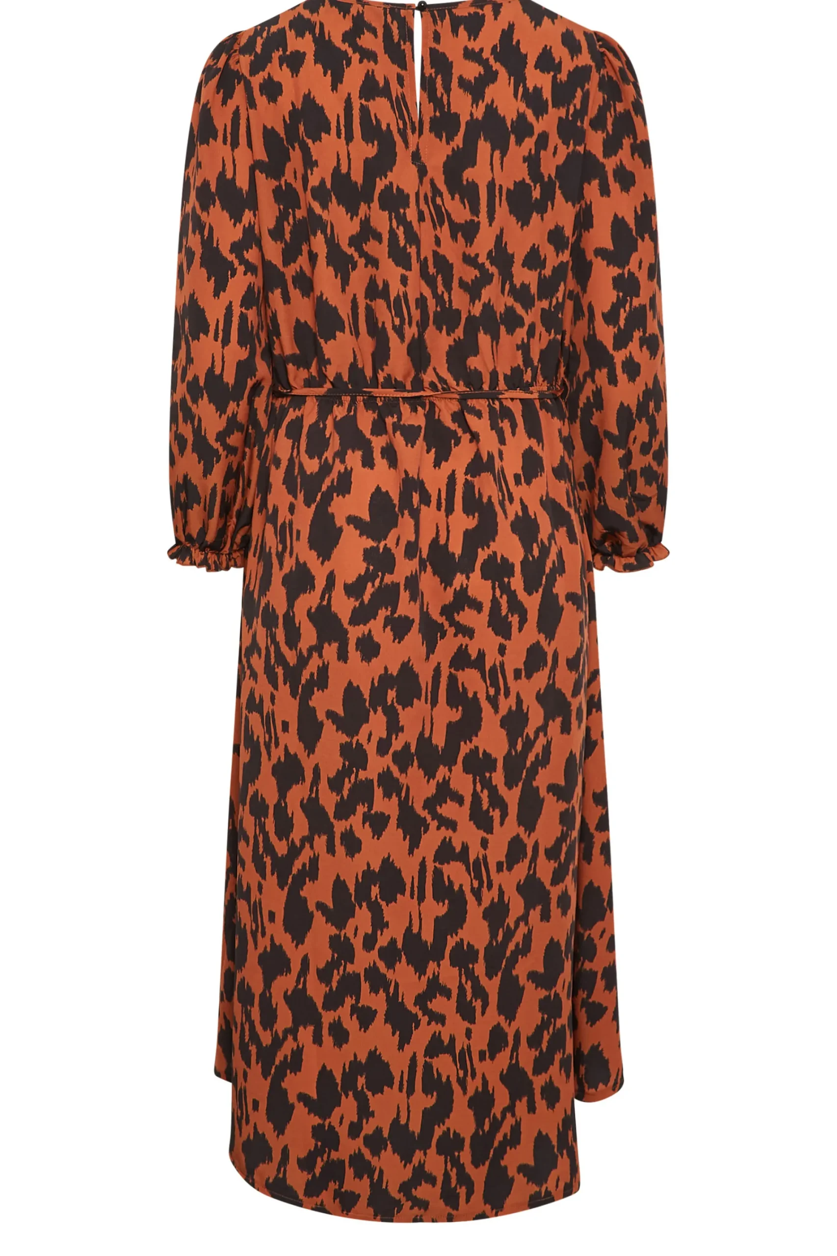 M&Co Womens Brown Leopard Print Smock Dress>Women Midi Dresses
