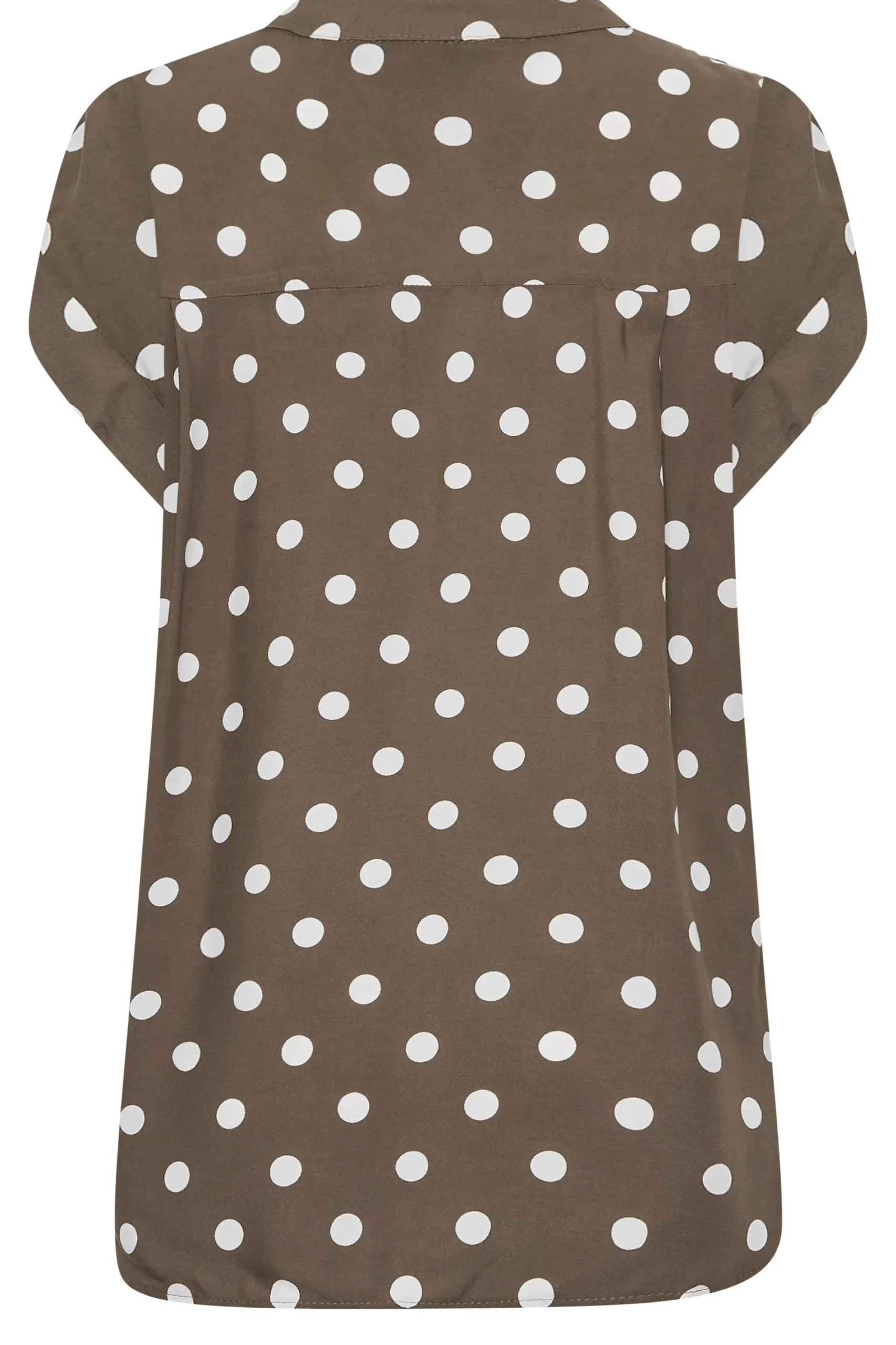 M&Co Womens Brown Polka Dot Blouse>Women Short Sleeve Tops