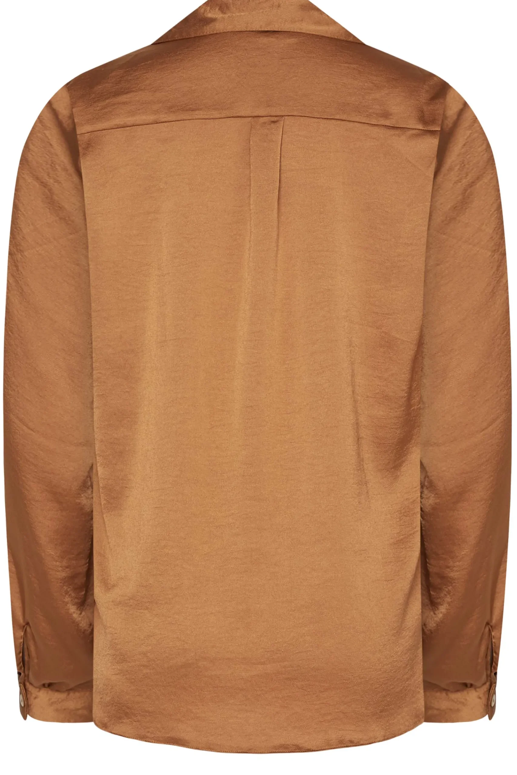 M&Co Womens Brown Satin Shirt>Women Shirts