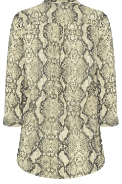 M&Co Womens Brown Snake Print Half Placket Shirt><noscript><img width=