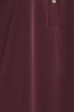 M&Co Womens Burgundy Red Half Placket Blouse><noscript><img width=