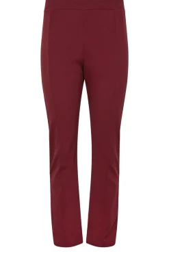 M&Co Womens Burgundy Red Stretch Tapered Trousers><noscript><img width=