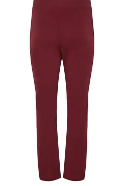 M&Co Womens Burgundy Red Stretch Tapered Trousers><noscript><img width=