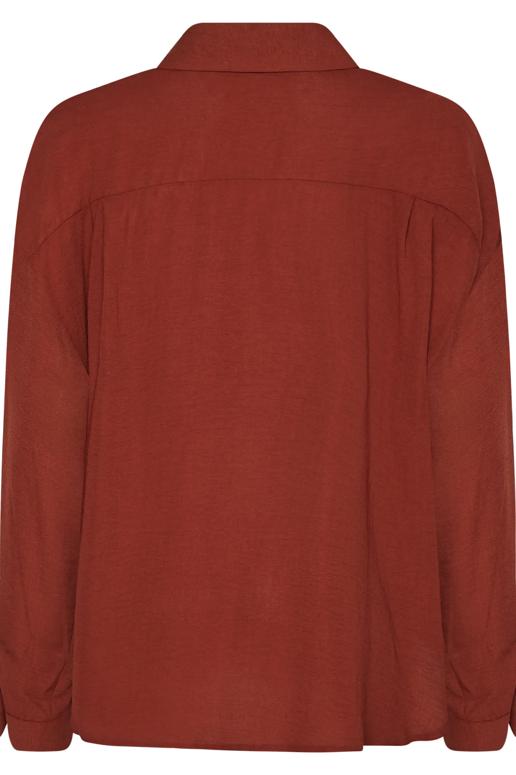 M&Co Womens Burnt Orange Button Through Pocket Shirt>Women Shirts