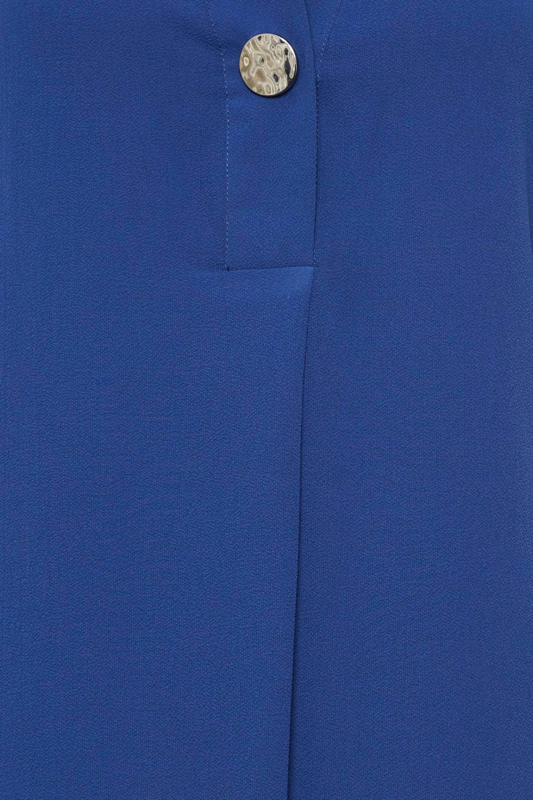 M&Co Womens Cobalt Blue Long Sleeve Button Blouse>Women Shirts