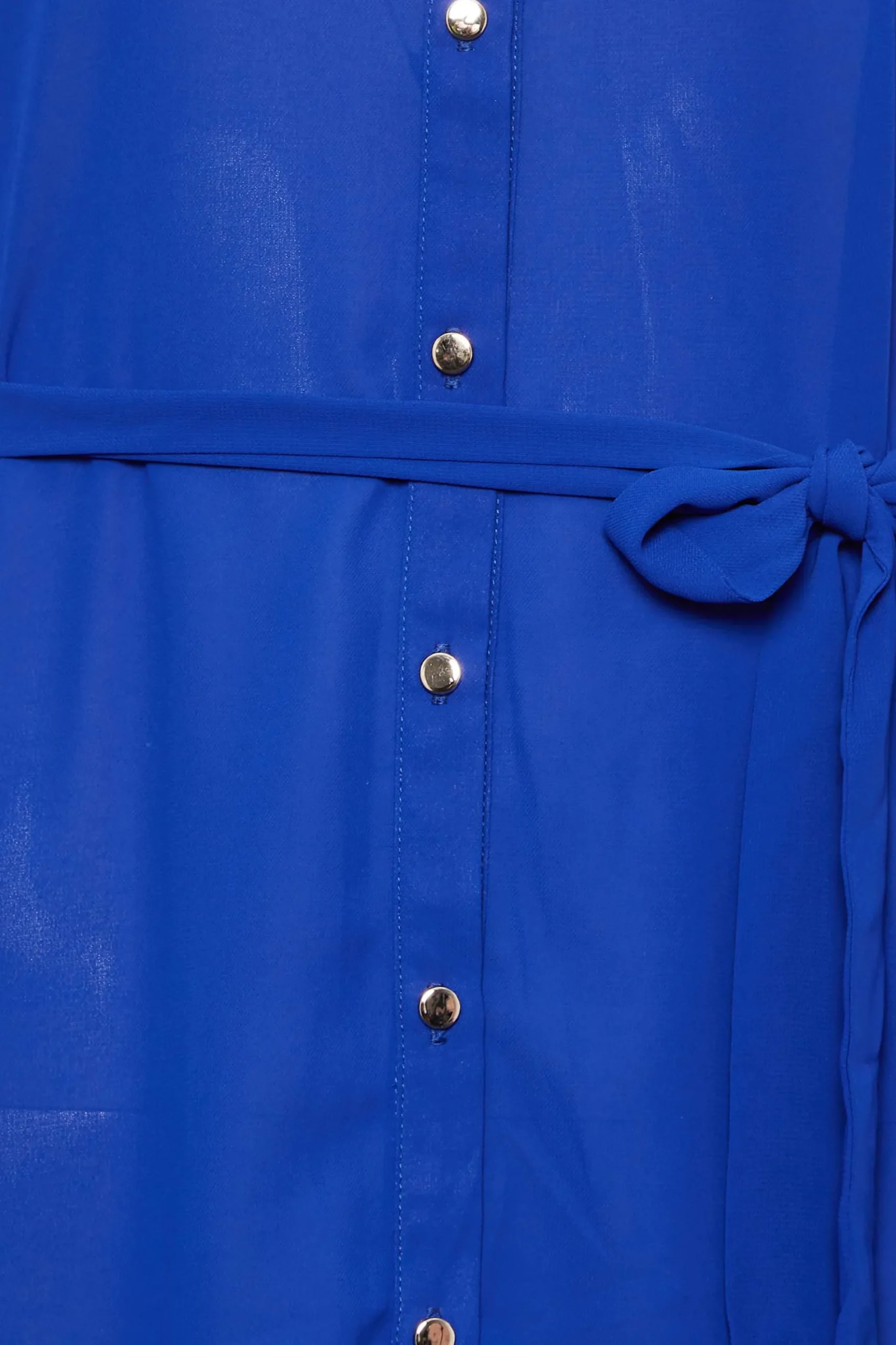 M&Co Womens Cobalt Blue Tie Waist Blouse>Women Shirts