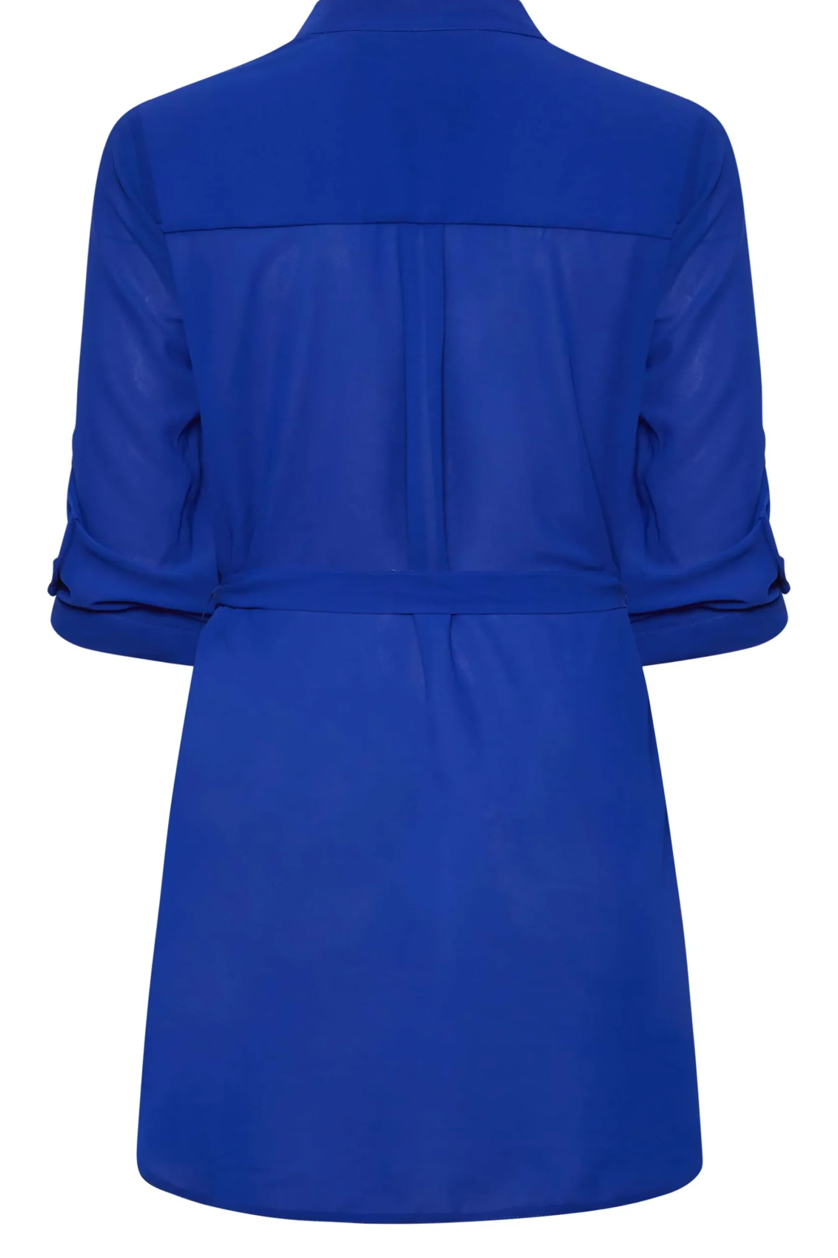 M&Co Womens Cobalt Blue Tie Waist Blouse>Women Shirts