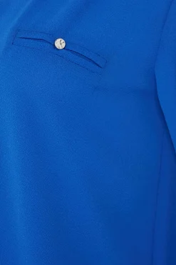 M&Co Womens Cobalt Blue Tab Sleeve Blouse><noscript><img width=