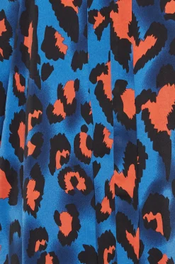 M&Co Womens Cobalt Blue Leopard Print Blouse><noscript><img width=