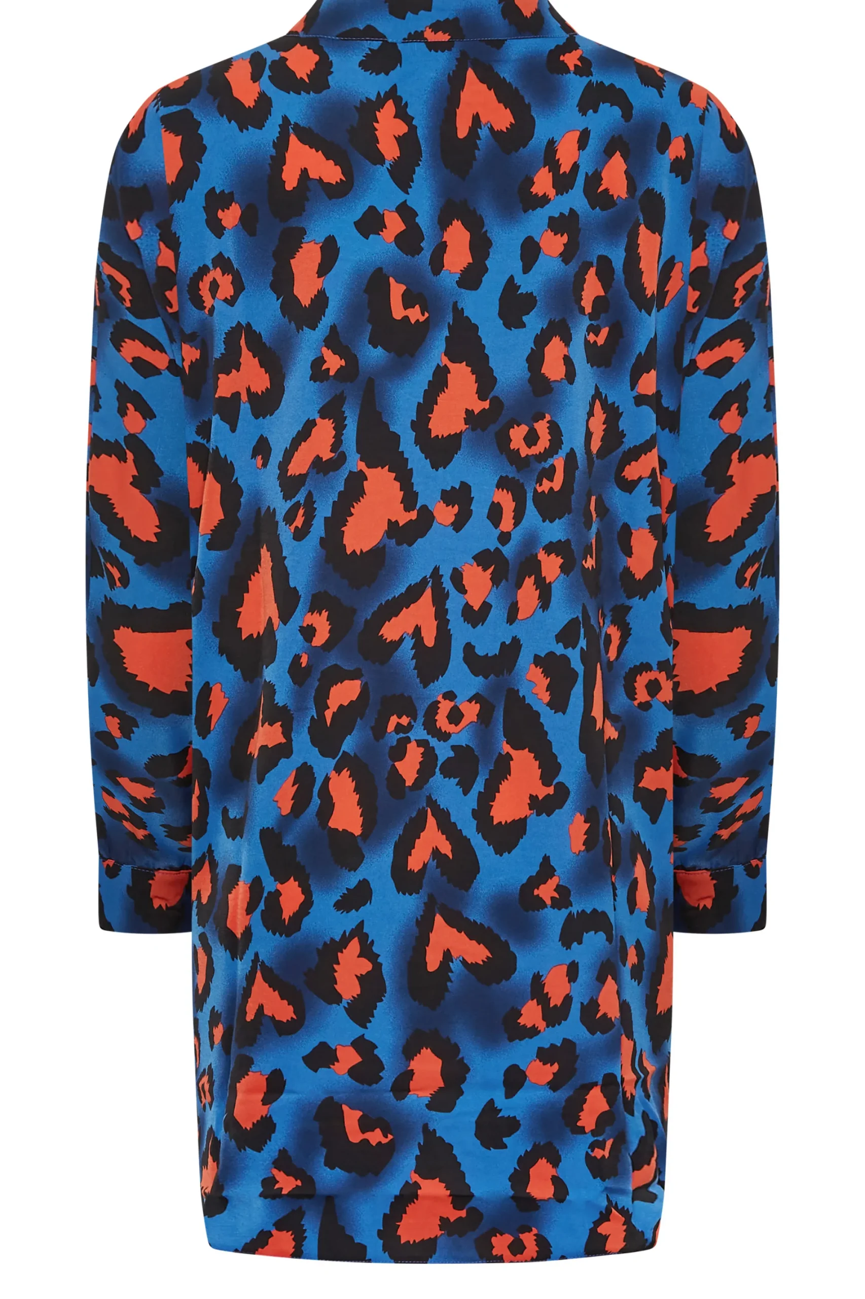 M&Co Womens Cobalt Blue Leopard Print Blouse>Women Shirts