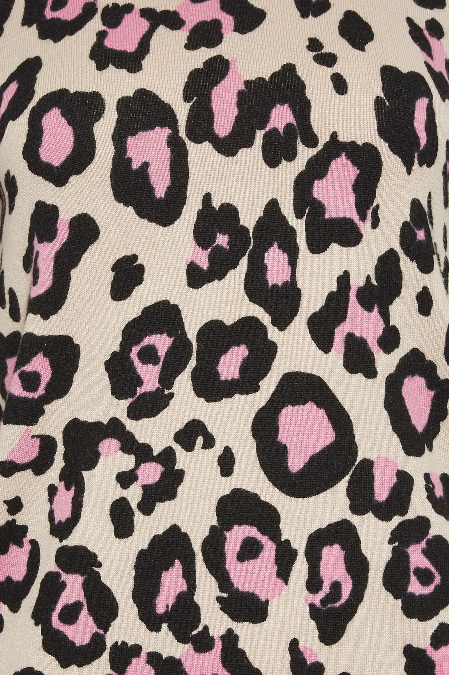 M&Co Womens Cream & Pink Animal Print Jumper>Women Long Sleeve Tops
