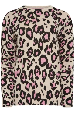 M&Co Womens Cream & Pink Animal Print Jumper><noscript><img width=
