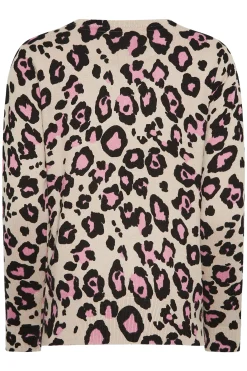 M&Co Womens Cream & Pink Animal Print Jumper><noscript><img width=