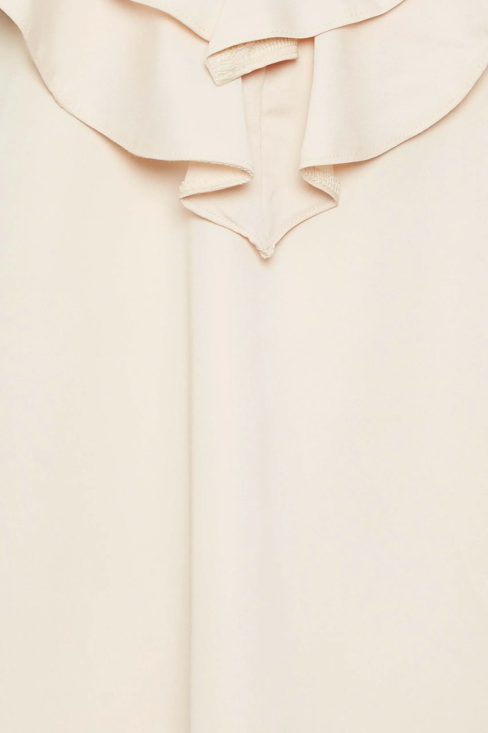 M&Co Womens Cream Frill Front Blouse>Women Short Sleeve Tops