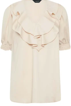 M&Co Womens Cream Frill Front Blouse><noscript><img width=