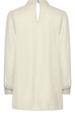 M&Co Womens Cream Keyhole Back High Neck Blouse><noscript><img width=