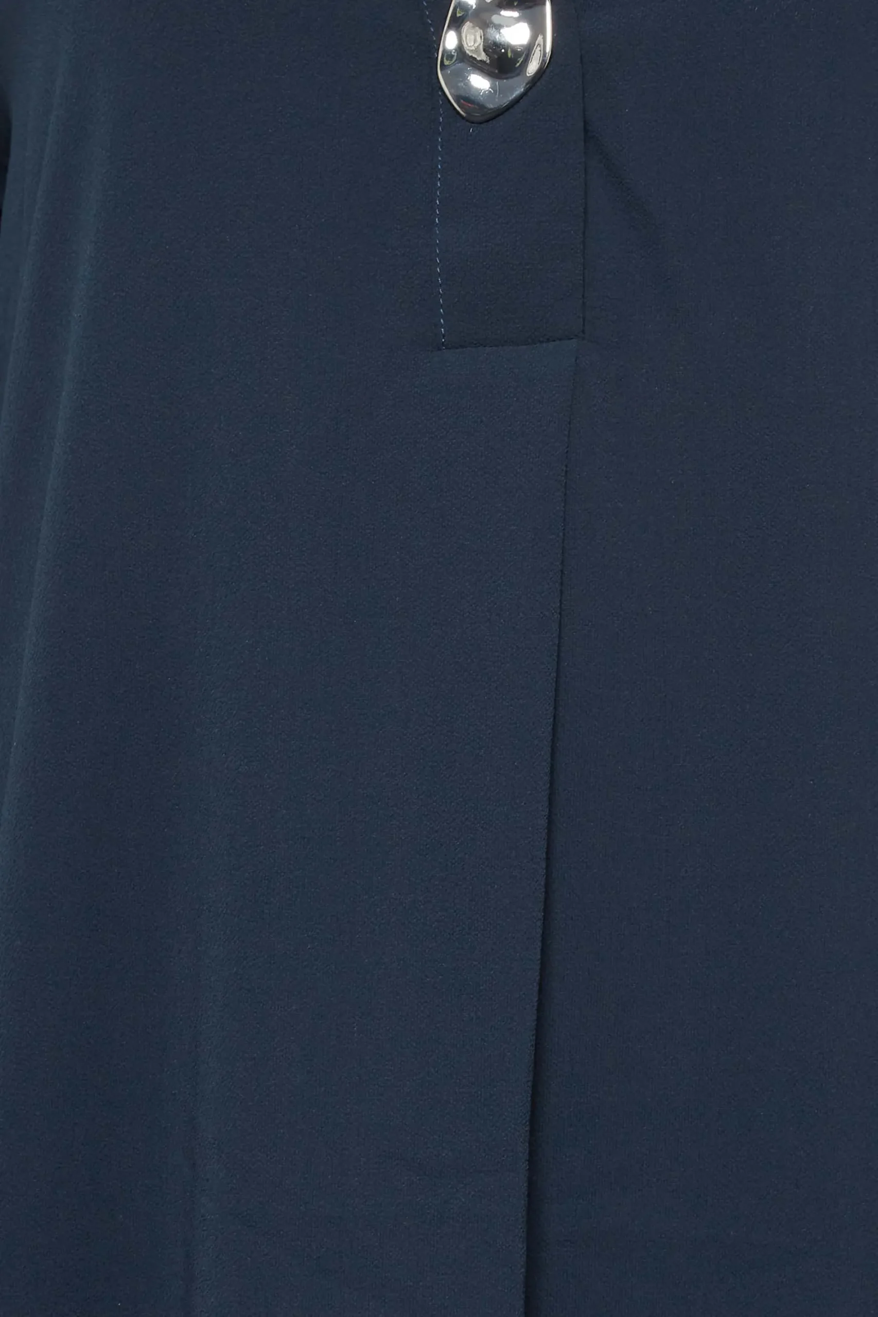 M&Co Womens Dark Blue Statement Button Blouse>Women Shirts