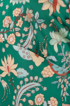 M&Co Womens Dark Green Floral Tie Back Blouse><noscript><img width=