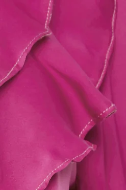 M&Co Womens Dark Pink Frill Front Blouse><noscript><img width=