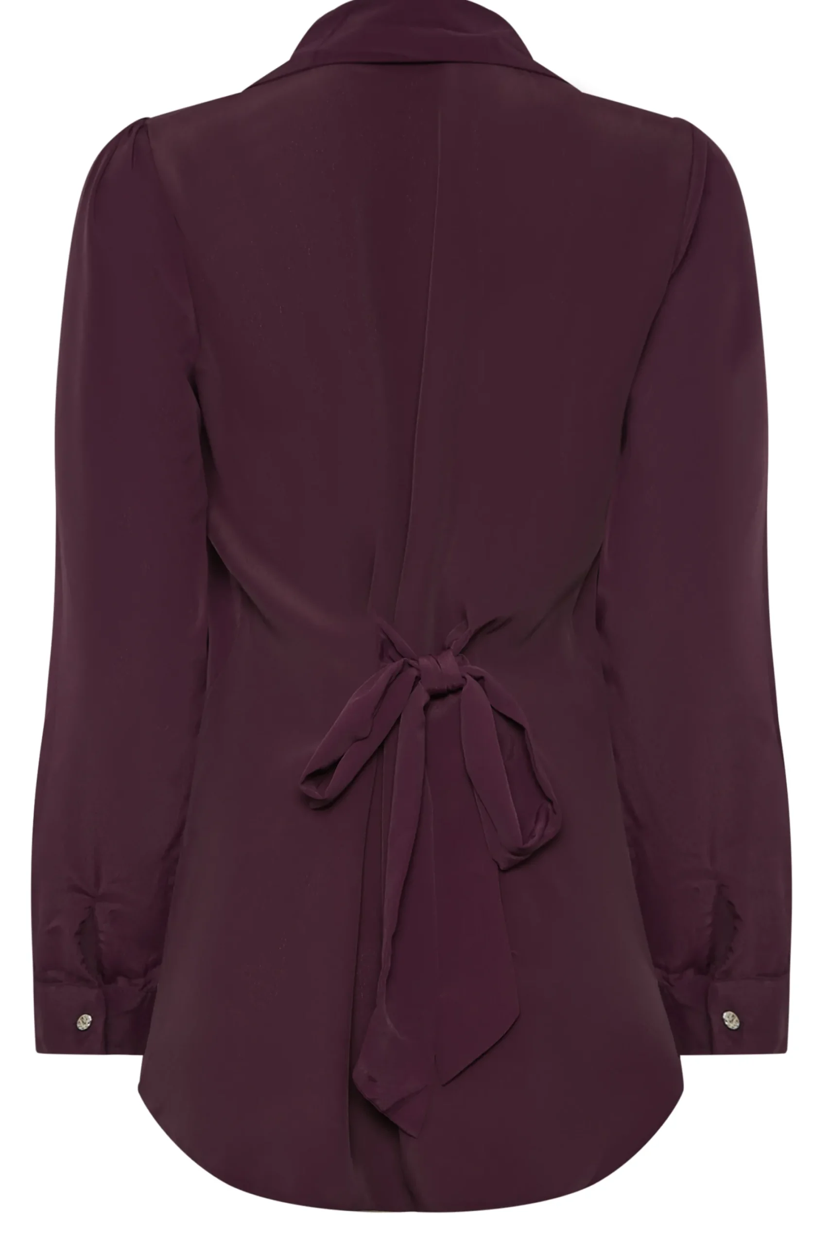 M&Co Womens Dark Purple Tie Back Tunic Shirt>Women Shirts