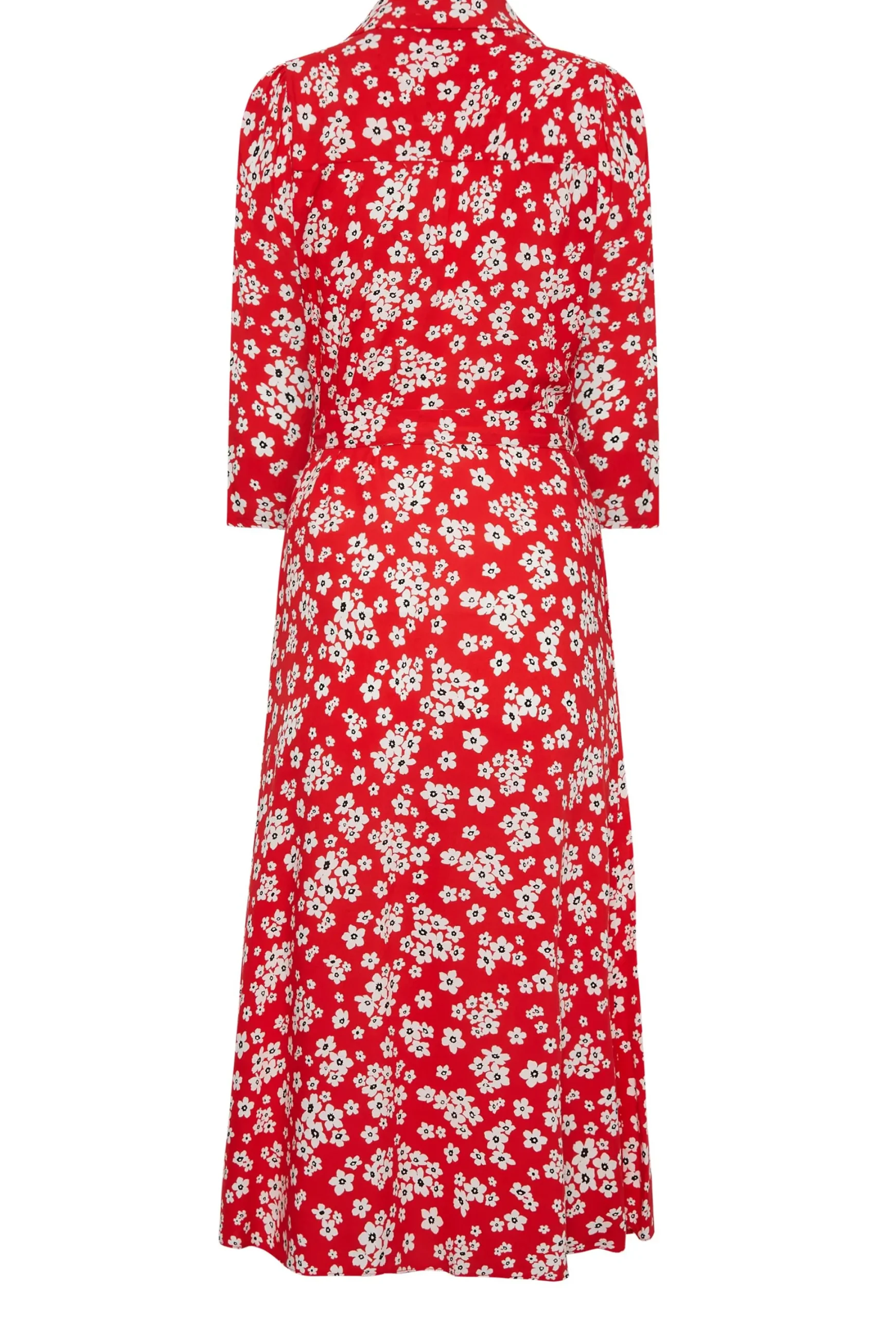 M&Co Womens Floral Print Button Through Midi Dress>Women Wedding Guest Dresses