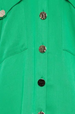 M&Co Womens Forest Green Button Tunic Shirt><noscript><img width=