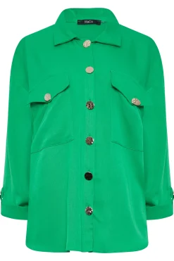 M&Co Womens Forest Green Button Tunic Shirt><noscript><img width=