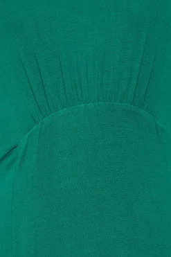 M&Co Womens Forest Green Angel Sleeve Split Hem Midi Dress><noscript><img width=