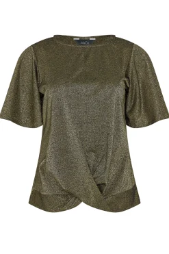 M&Co Womens Gold Angel Sleeve Wrap Top><noscript><img width=