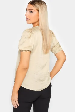 M&Co Womens Gold Frill Front Blouse><noscript><img width=