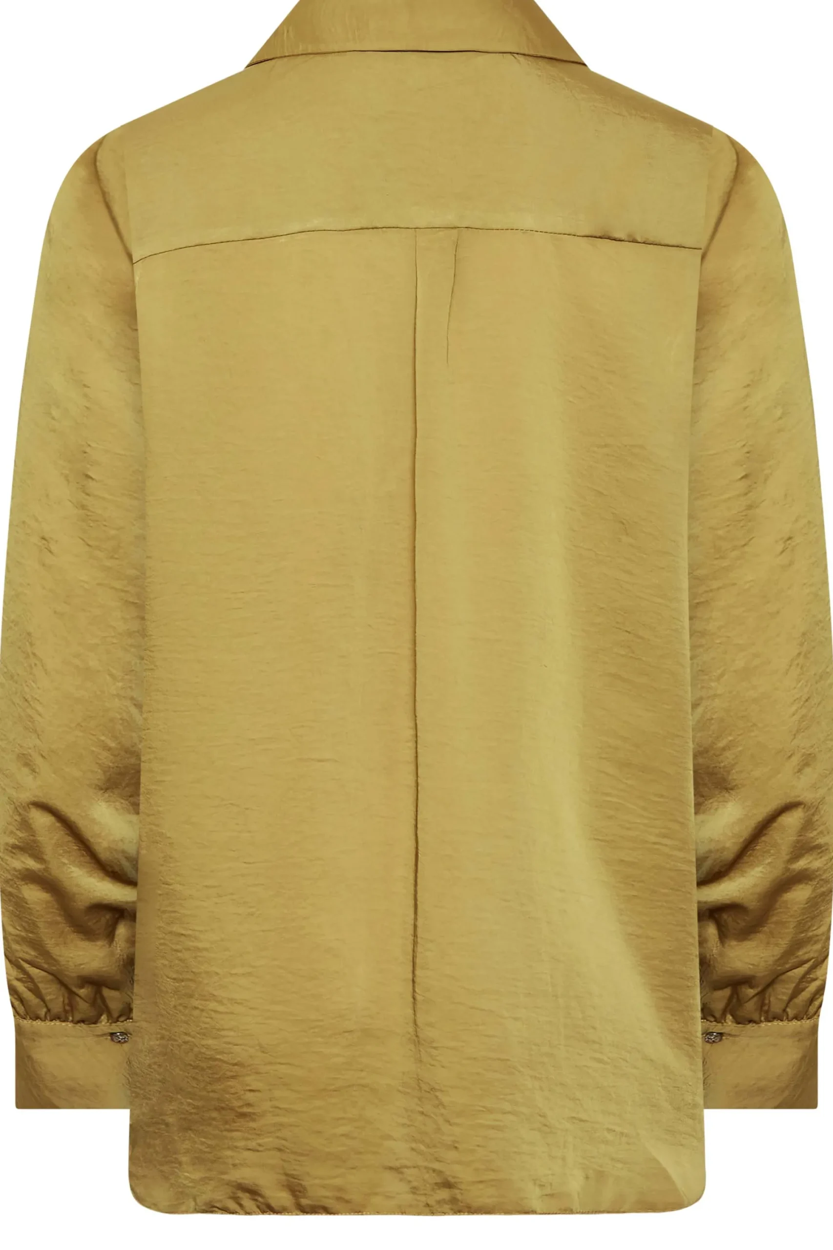 M&Co Womens Gold Satin V-Neck Blouse>Women Shirts