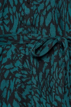 M&Co Womens Green Animal Print Tie Waist Tunic Dress><noscript><img width=